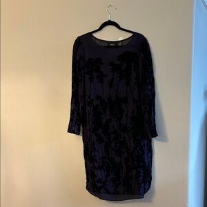 Dana Buchman Deep Purple Long Sleeve Dress